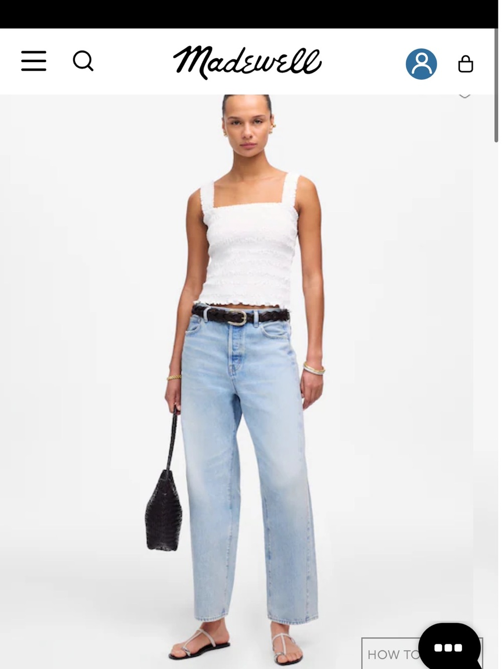 Madewell Pieced Barrel leg jeans in foster wash